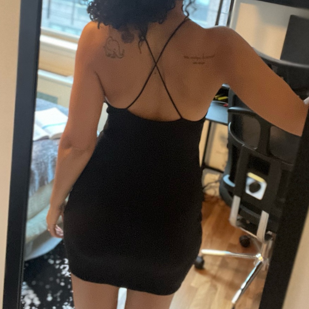 H&M Divided Black Ribbed Dress - Picture 2 of 5